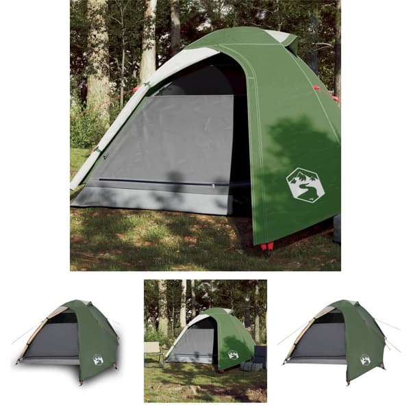 The Living Store 3-personers campingtelt vandtæt kuppel grøn -  Telte
