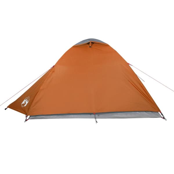The Living Store 3-personers campingtelt vandtæt kuppel grå og orange -  Telte