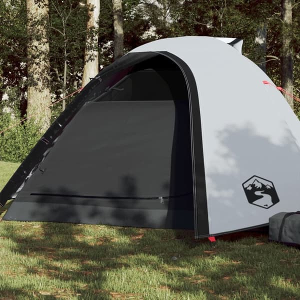 The Living Store 4-personers campingtelt vandtæt mørklægningsstof hvid - Telte