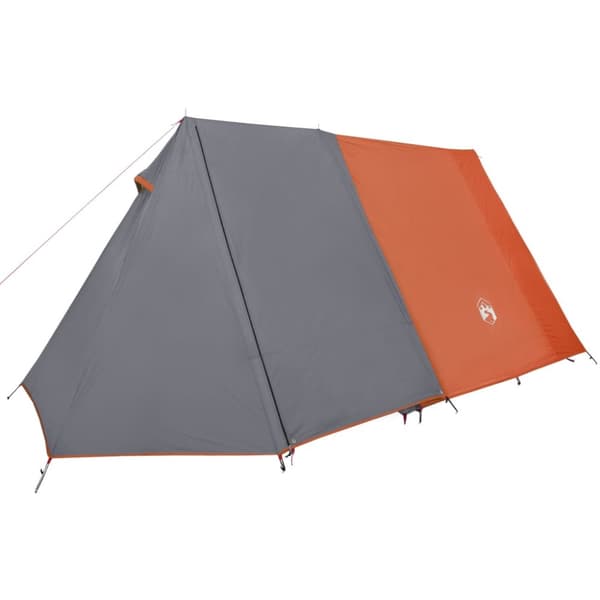 The Living Store 3-personers campingtelt vandtæt grå og orange -  Telte