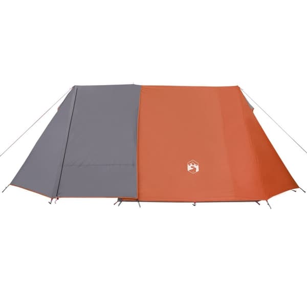 The Living Store 3-personers campingtelt vandtæt grå og orange -  Telte