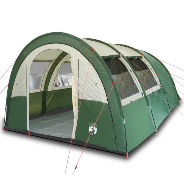The Living Store 4-personers campingtelt vandtæt grøn -  Telte