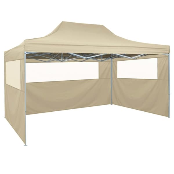 Katokset & huvimajat - Living Kokoontaitettava juhlateltta 4 sivuseinällä pop-up 3x4,5m kerma