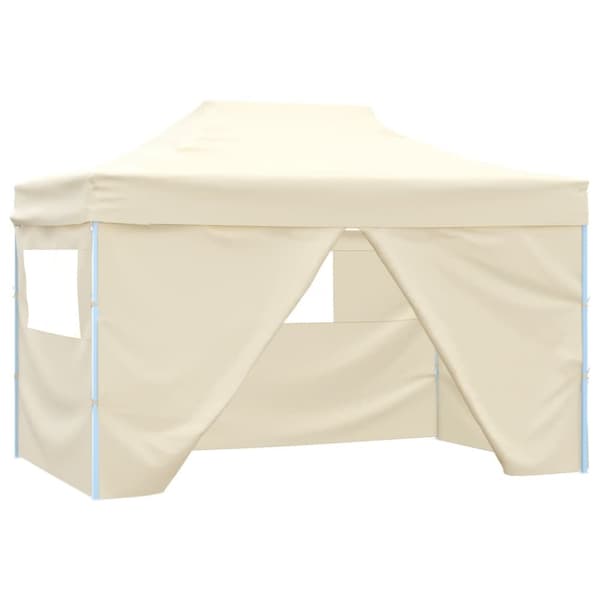Katokset & huvimajat - Living Kokoontaitettava juhlateltta 4 sivuseinällä pop-up 3x4,5m kerma