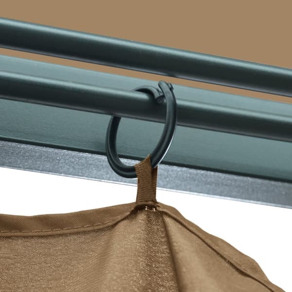 Partytält & paviljoner - Living Paviljong med draperier 400x300 cm taupe aluminium