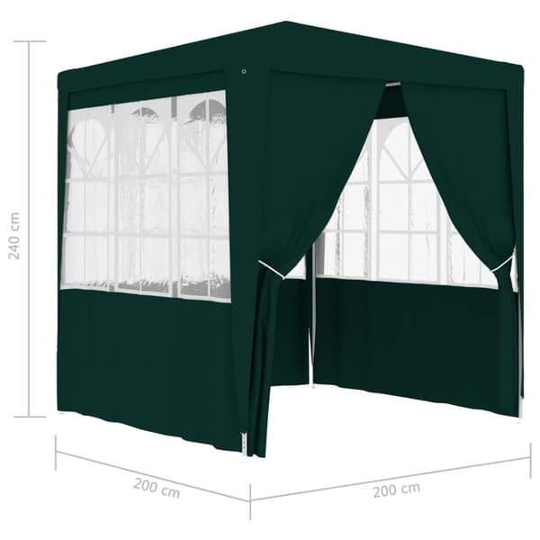 Katokset & huvimajat - Living Ammattilaisten juhlateltta sivuseinillä 2x2 m vihreä 90 g/m²