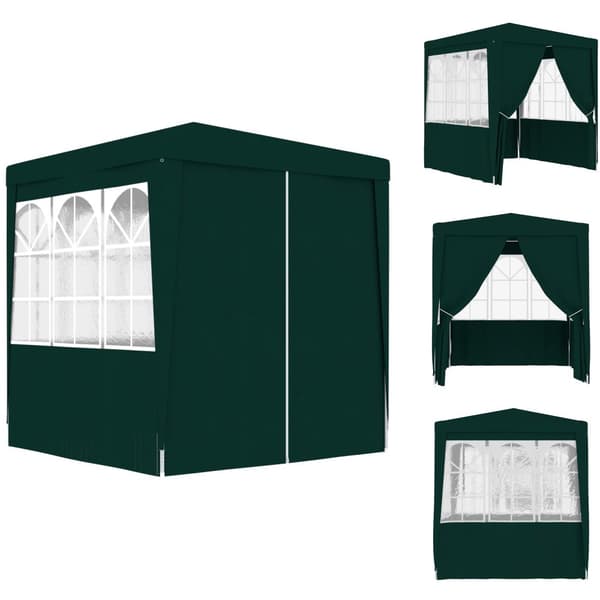 Festtelte & havepavilloner - Living festtelt med sidevægge 2x2 m 90 g/m² grøn
