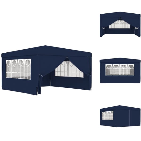 Festtelte & havepavilloner - Living festtelt med sidevægge 4x4 m 90 g/m² blå