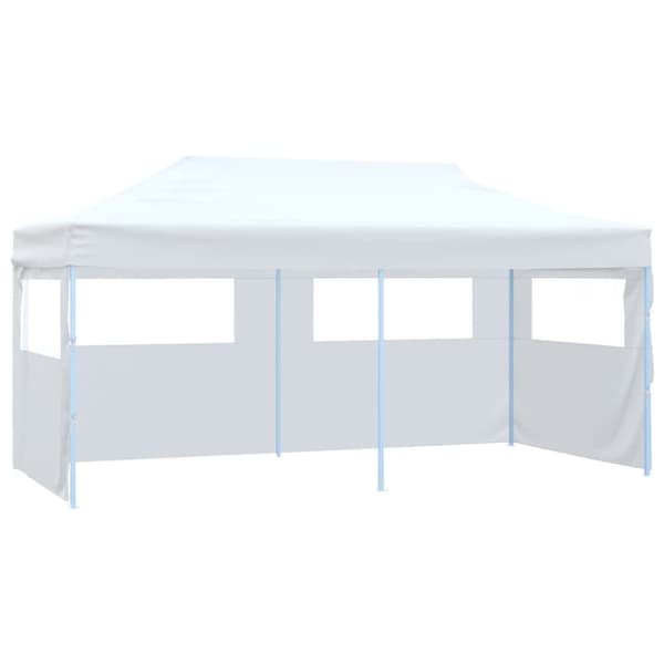 Katokset & huvimajat - Living Kokoontaittuva juhlateltta 4 sivuseinää 3x6 m teräs valkoinen