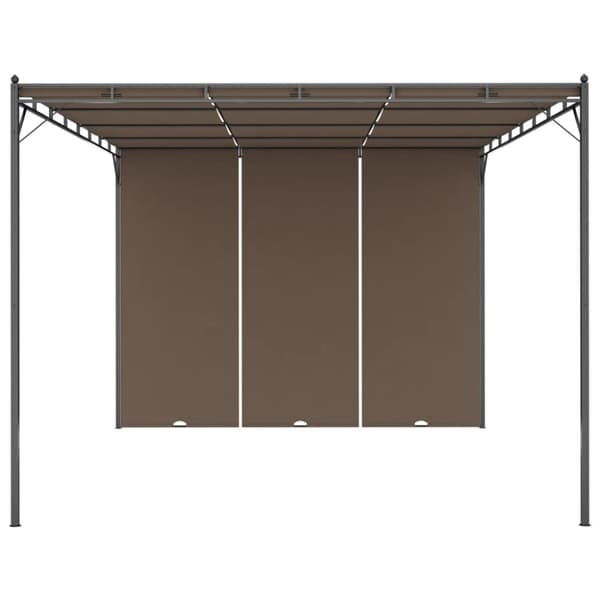 Partytält & paviljoner - Living Trädgårdspaviljong med draperier 4x3x2,25 m taupe