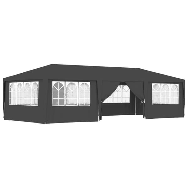 Festtelte & havepavilloner - Living festtelt med sidevægge 4x9 m 90 g/m² antracitgrå