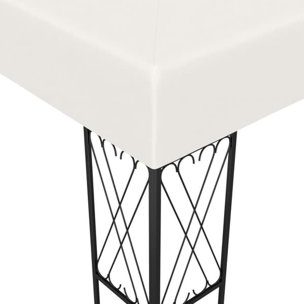 Partytält & paviljoner - Living Paviljong med ljusslinga LED 3x3 m gräddvit tyg