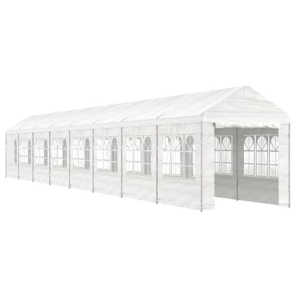 Partytält & paviljoner - Living Paviljong med tak vit 17,84x2,28x2,69 m polyeten