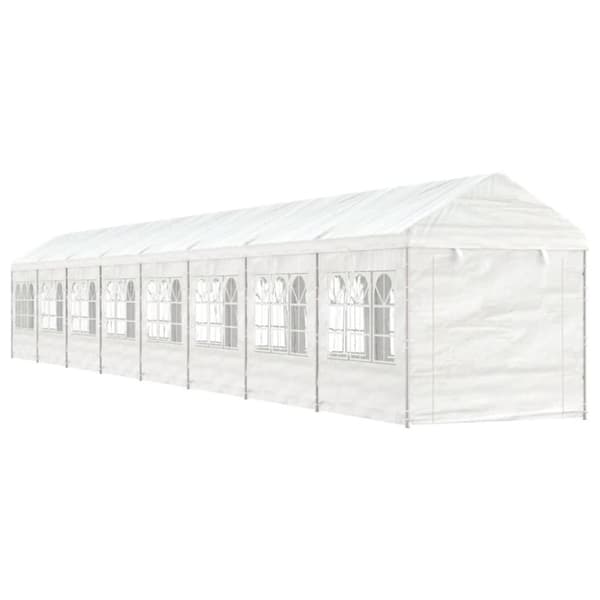 Partytält & paviljoner - Living Paviljong med tak vit 17,84x2,28x2,69 m polyeten