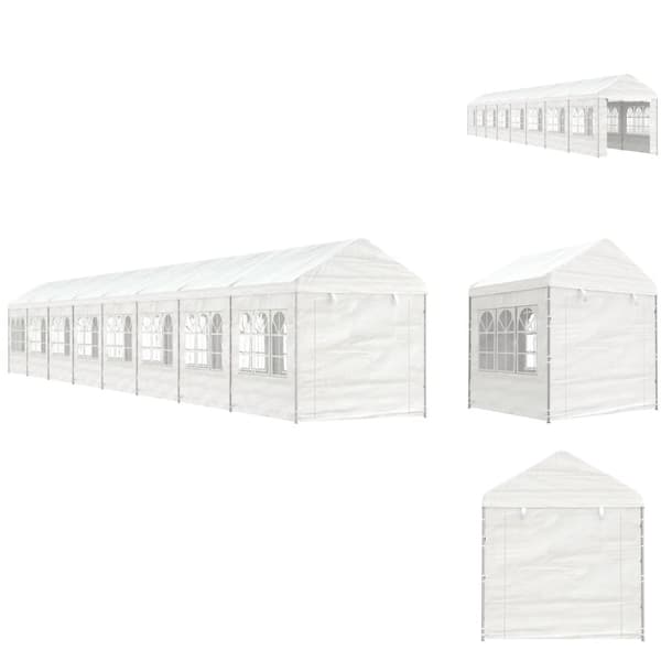 Partytält & paviljoner - Living Paviljong med tak vit 17,84x2,28x2,69 m polyeten