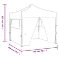Pikkukuva 11 / 11: Katokset & huvimajat - Living Kokoontaittuva juhlateltta 4 sivuseinää 2x2 m teräs kerma