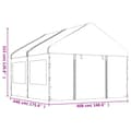 Miniatyrbillede 8 af 9: Festtelte & havepavilloner - Living pavillon med tag 4,46x4,08x3,22 m polyethylen hvid