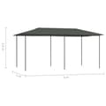 Miniatyrbillede 5 af 5: Festtelte & havepavilloner - Living pavillon 3x6x2,6 160 g/m² antracitgrå