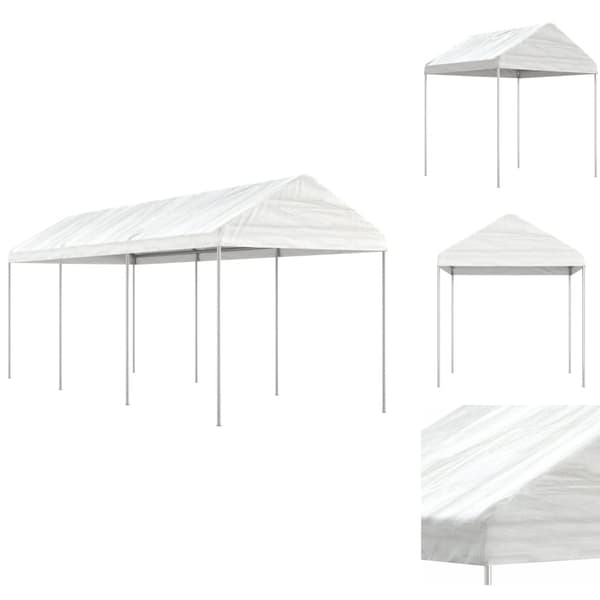 Festtelte & havepavilloner - Living pavillon med tag 6,69x2,28x2,69 m polyethylen hvid
