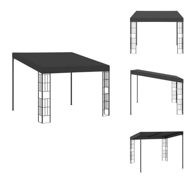 Festtelte & havepavilloner - Living vægmonteret pavillon 3x3 m stof antracitgrå