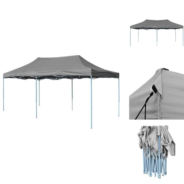 Katokset & huvimajat - Living Kokoontaitettava pop-up juhlateltta 3x6 m antrasiitti