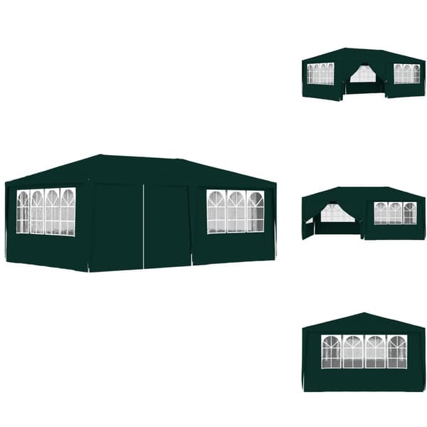 Festtelte & havepavilloner - Living festtelt med sidevægge 4x6 m 90 g/m² grøn
