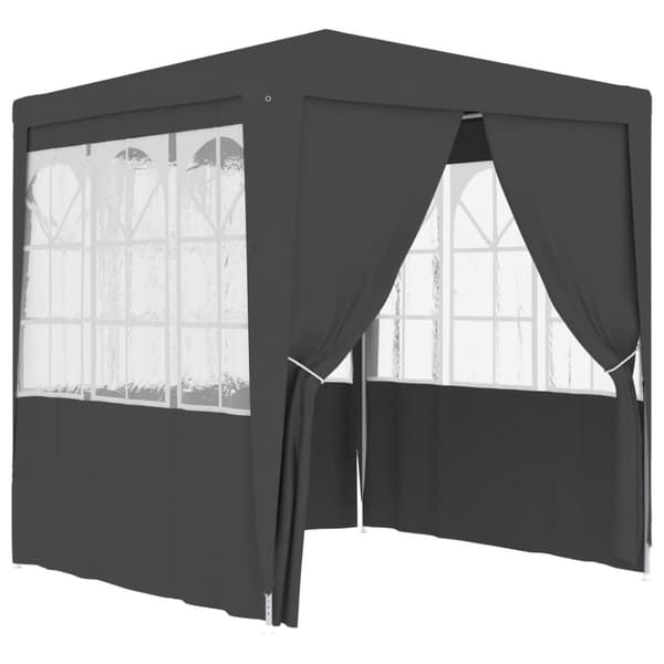 Partytält & paviljoner - Living Professionellt partytält med väggar 2,5x2,5 m antracit 90 g/m²