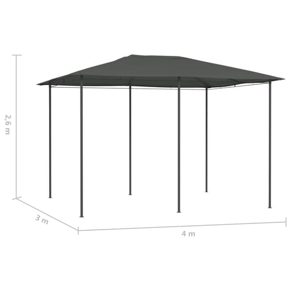 Partytält & paviljoner - Living Paviljong 3x4x2,6 m antracit 160 g/m²