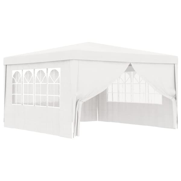 Katokset & huvimajat - Living Ammattilaisten juhlateltta sivuseinillä 4x4 m valkoinen 90 g/m²