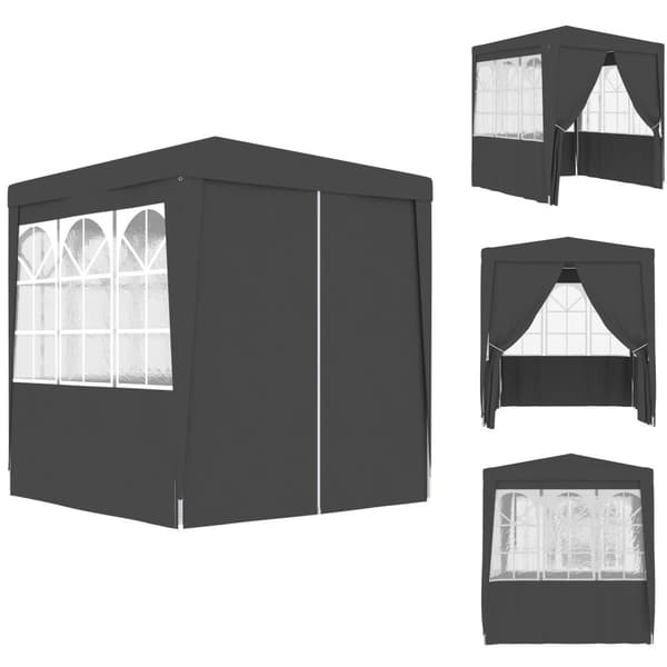 Partytält & paviljoner - Living Professionellt partytält med väggar 2x2 m antracit 90 g/m²