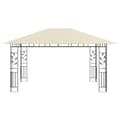 Miniatyrbild 4 av 7: Partytält & paviljoner - Living Paviljong med myggnät 4x3x2,73 m gräddvit 180 g/m²