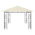 Miniatyrbild 5 av 7: Partytält & paviljoner - Living Paviljong med myggnät 4x3x2,73 m gräddvit 180 g/m²