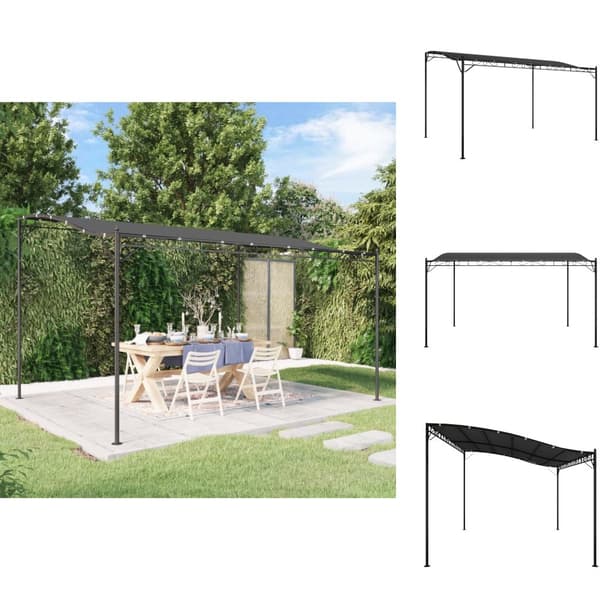 Festtelte & havepavilloner - Living baldakin 4x3 m 180 g/m² stof og stål antracitgrå