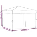 Miniatyrbillede 10 af 10: Festtelte & havepavilloner - Living foldbart festtelt med sidevægge 3x3 m hvid