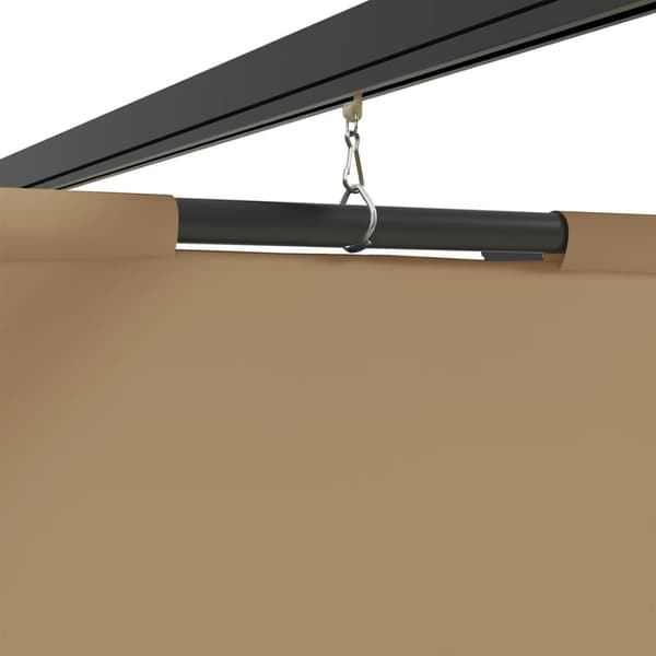 Festtelte & havepavilloner - Living pavillon med gardiner 3x3 m stål gråbrun