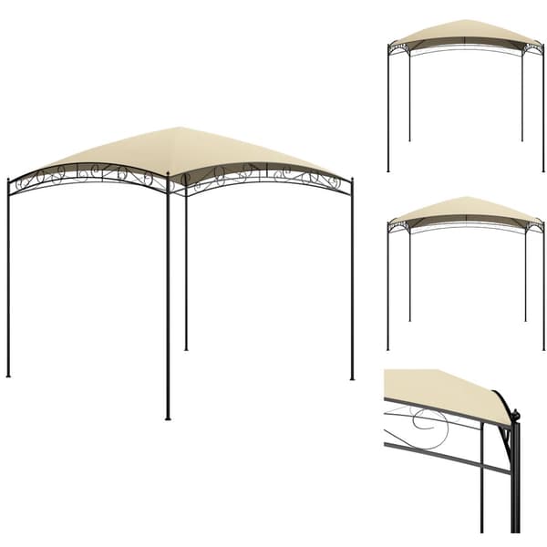 Festtelte & havepavilloner - Living pavillon 3x3x2,65 m 180 g/m² cremefarvet
