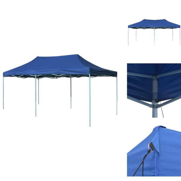 Katokset & huvimajat - Living Kokoontaitettava juhlateltta pop-up 3x6 m sininen