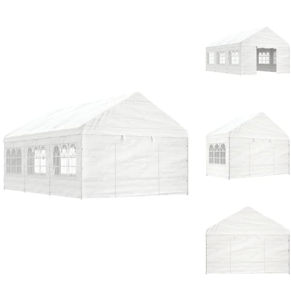Katokset & huvimajat - Living Huvimaja katolla valkoinen 6,69x4,08x3,22 m polyeteeni