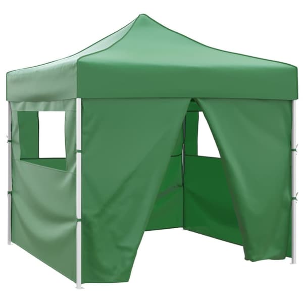 Partytält & paviljoner - Living Hopfällbart tält 3 x 3 m 4 väggar grön