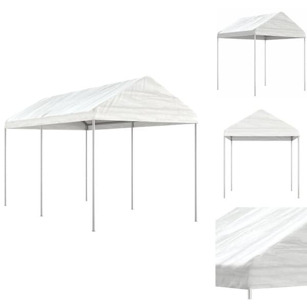 Festtelte & havepavilloner - Living pavillon med tag 4,46x2,28x2,69 m polyethylen hvid