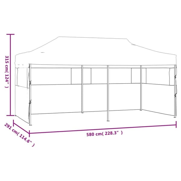 Katokset & huvimajat - Living Kokoontaitettava pop-up juhlateltta 3 x 6 m sininen