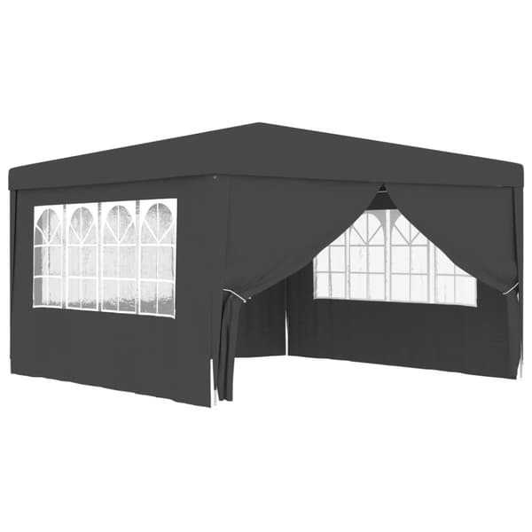 Festtelte & havepavilloner - Living festtelt med sidevægge 4x4 m 90 g/m² antracitgrå