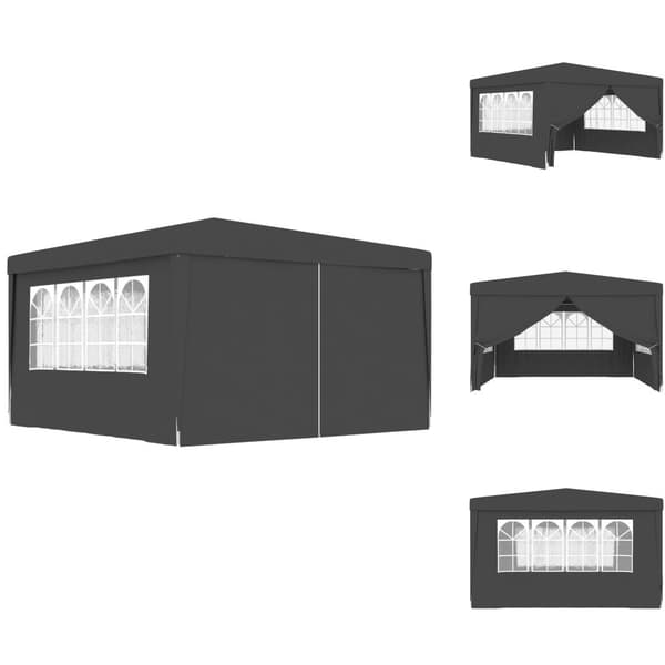 Festtelte & havepavilloner - Living festtelt med sidevægge 4x4 m 90 g/m² antracitgrå