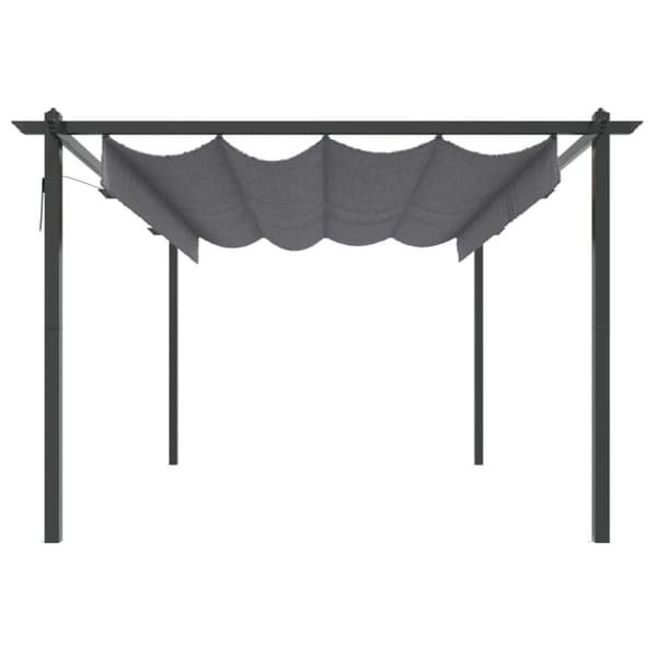 Festtelte & havepavilloner - Living havepavillon med sammenrulleligt tag 4x3 m antracitgrå