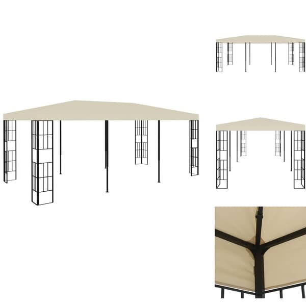 Festtelte & havepavilloner - Living pavillon 3x6 m cremefarvet