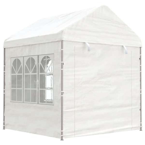 Festtelte & havepavilloner - Living pavillon med tag 11,15x2,28x2,69 m polyethylen hvid