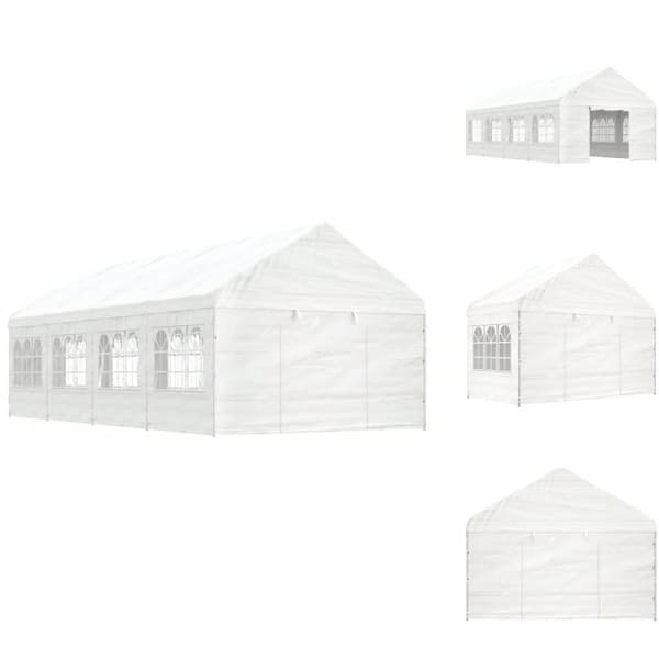 Partytält & paviljoner - Living Paviljong med tak vit 8,92x4,08x3,22 m polyeten
