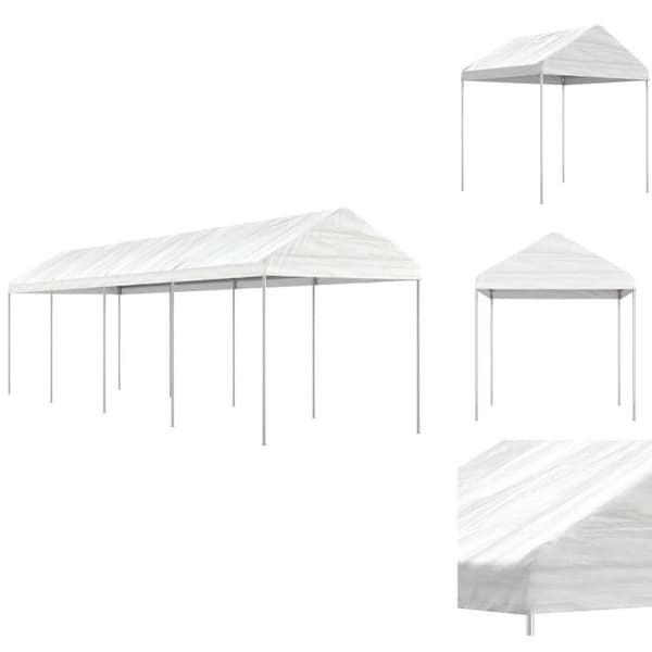 Partytält & paviljoner - Living Paviljong med tak vit 8,92x2,28x2,69 m polyeten