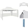 Miniatyrbild 1 av 10: Partytält & paviljoner - Living Hopfällbart partytält med 3 väggar 3x4,5 m vit