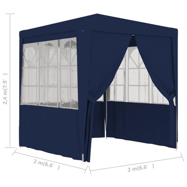 Festtelte & havepavilloner - Living festtelt med sidevægge 2,5x2,5 m 90 g/m² blå